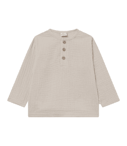 Muslin skjorte med lange ermer solmig beige