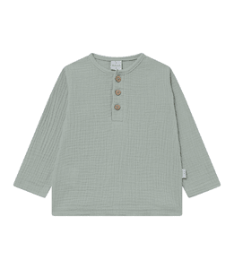 Mousseline shirt met lange mouwen solmig mint