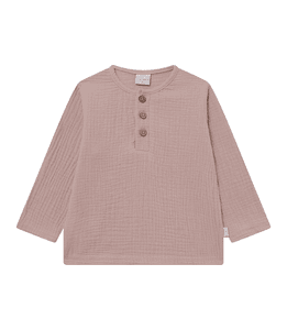 Mousseline shirt met lange mouwen solmig roze