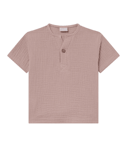 Mousseline T-shirt solmig roze