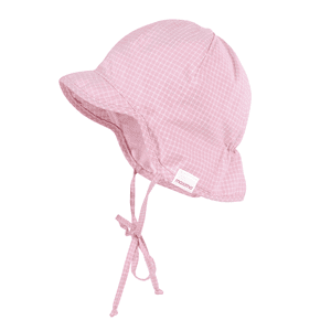 S child cappello a quadri bianchi e rosa scuro