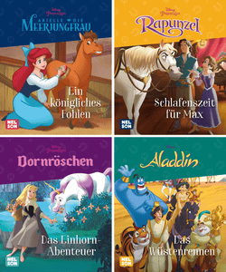 Nelson Mini-Bücher: 4er Disney Pferde-Geschichten 1-4: 4er-Set im praktischen Mitnahme-Format