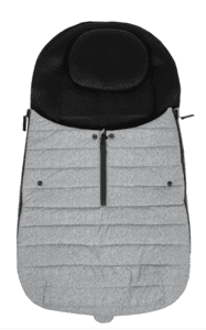 transition footmuff per passeggino con poggiatesta grigio chiaro
