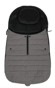 transition footmuff per passeggino con poggiatesta grigio scuro