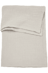 Hoeslaken voorgewassen Musslin grijs 100 x 150 cm