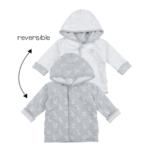 Wendejacke Giraffe Grau Melange