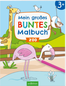 arsEdition Mein großes buntes Malbuch – Zoo