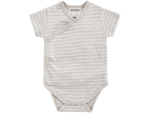 Body à langer manches courtes BABY ON TOUR milleraies/ beige melange