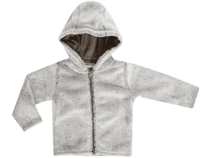 Kuschel-Kapuzenjacke BABY ON TOUR braun melange