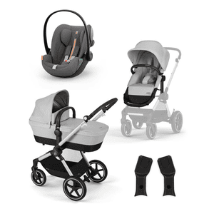 Poussette trio combinée 3en1 EOS Lux Lava Grey Cloud G i-Size Plus Lava Grey Plus adaptateurs