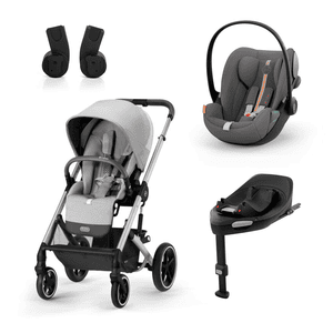 Poussette duo combinée 2en1 Balios S Lux Silver Lava Grey Cloud G i-Size Plus Lava Grey base G black