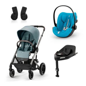 Balios i-Size Kinderwagen S Lux Taupe Sky Blue inclusief Cloud G baby-autozitje Plus Beach Blue Base G basisstation en adapter