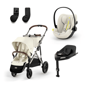 Kinderwagen Gazelle S Taupe Seashell Beige inklusive Babyschale Cloud G i-Size Plus Seashell Beige Basisstation Base G und Adapter