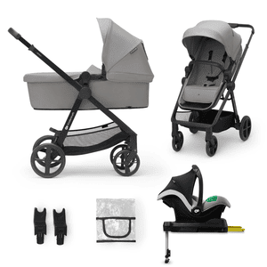 Poussette trio combinée 4en1 Newly Mink Pro Classic Grey, base