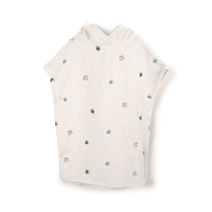 Poncho de bain enfant motif brodé tortue