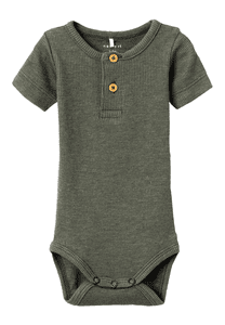 Body de manga corta Nbmkab Dusty Olive