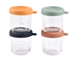 Pots de conservation repas Sunrise verre lot de 4