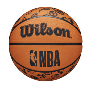 XTREM Toys and Sports Wilson NBA Basket bal All Team Orange / Black , maat