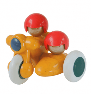 Figurine moto side-car bébé