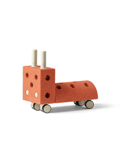 Tiny Ride, burnt orange / dusty green