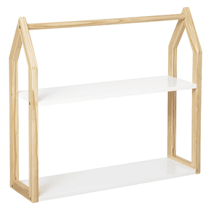 atmosphera Étagère enfant maison bois blanc 51 cm