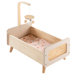 Letto per bambole "mini flower s" in legno