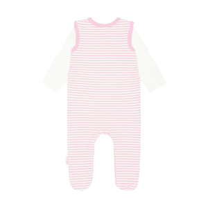 Set tutina + maglietta a maniche lunghe GOTS - Rosa