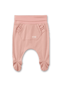 Newborn-Hose mit Fuß Rosa