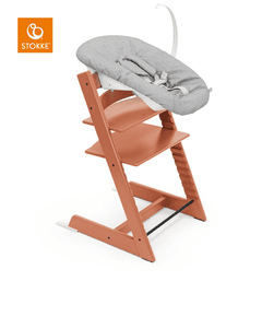 Tripp Trapp® Sedia - Faggio terracotta incl. Newborn Set™ Grigio