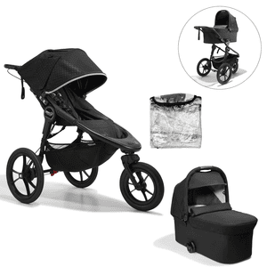 Kombi-Kinderwagen Summit X3 Midnight Black inklusive Babywanne Deluxe 2 und Wetterschutz