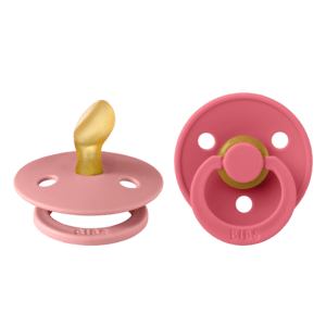 Sucettes Colour tétine anatomique Dusty Pink/Coral latex 0-6 mois lot de 2