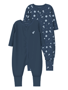 Sleep overall 2-pack donker denim