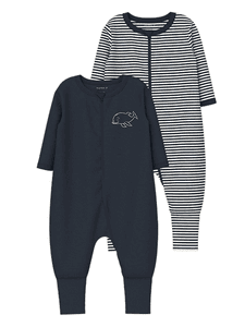 Sleep overall 2-pack Donker Saffier