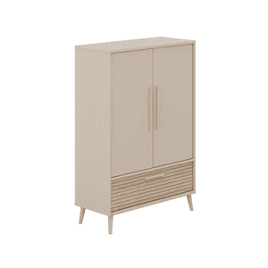 Kleiderschrank Eefje Tiny 2 türig mit Lade cashmere beige