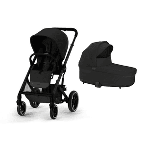 Kinderwagen Balios S Lux Black Moon Black inklusive Kinderwagenaufsatz Cot S Lux Moon Black