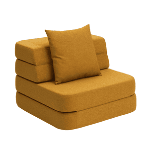 KlipKlap 3 Fold Sofa Single soft mustard