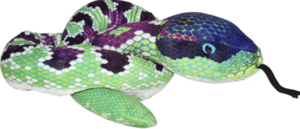Pehmolelukäärme, vihreä-violetti