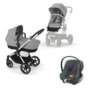 3 in 1 Reisesystem Kombikinderwagen Eos Lux inklusive Babyschale Aton B2 Stone Grey