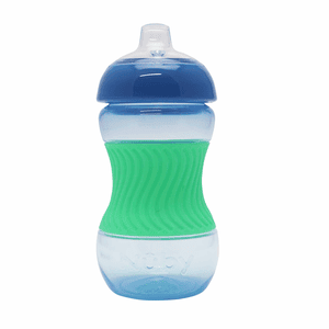 Nûby drikkekop med silikonehank 180 ml fra 4 måneder i blå
