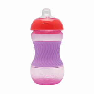 Nûby Trinklernbecher mit Griffmulde aus Silikon 180ml ab 4 Monaten in pink