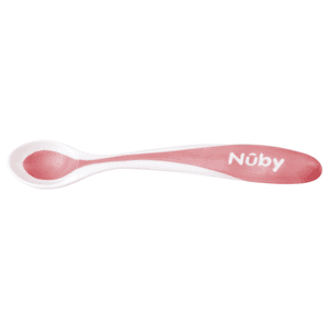 Nûby Hot Safe warmtesensor lepel set van 4 vanaf 3 maanden in roze