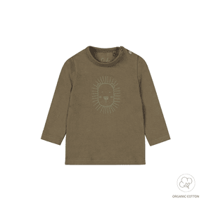 Camicia a maniche lunghe scolorita green