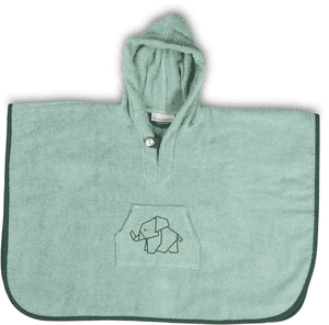 Poncho de baño - verde salvia 45x75 cm