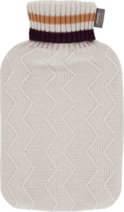kuumavesipullo 2 litraa, turtleneck-suojuksella, beigea väri