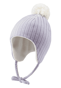 Cappello inca a coste viola chiaro