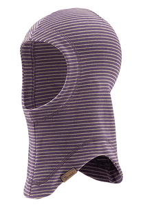 Sciarpa cappello a righe viola