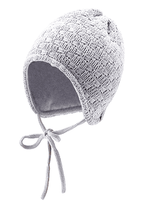 Strickmütze Schleife silber