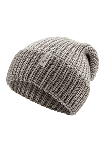Strickmütze Umschlag silber melange