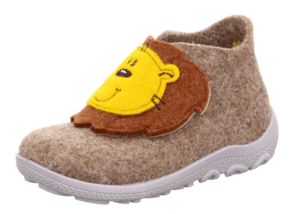Hausschuh Happy beige/grau (mittel)