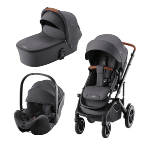 Diamond Kombikinderwagen Smile 5Z 3 in 1 Set inklusive Diamond Babyschale Baby-Safe Pro Midnight Grey